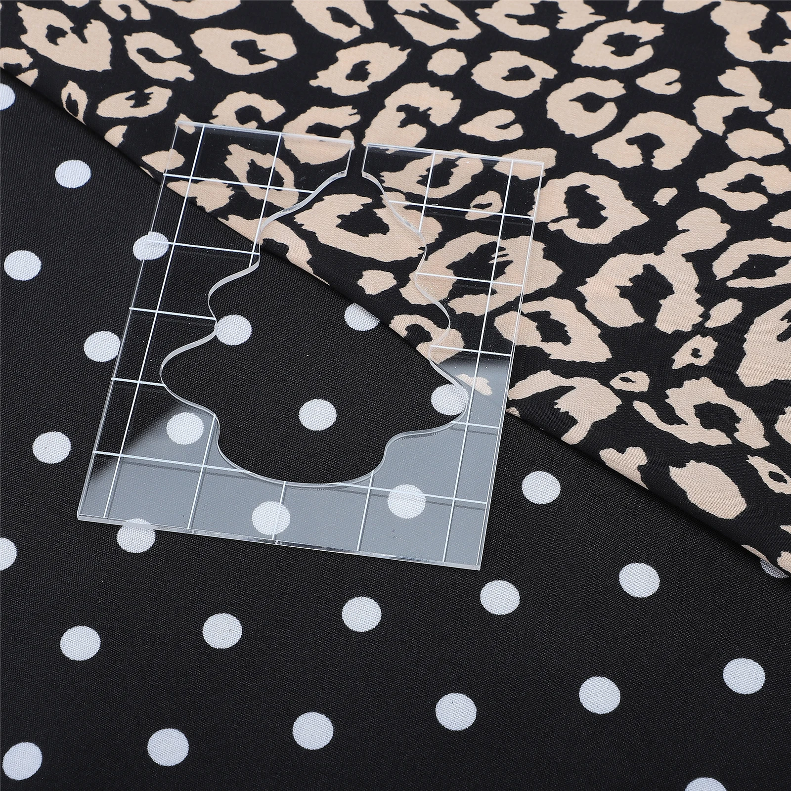 6pcs Christmas Motif Templates Sewing Ruler Multifunction Translucent Fabric Cut Mould Tool | Дом и сад