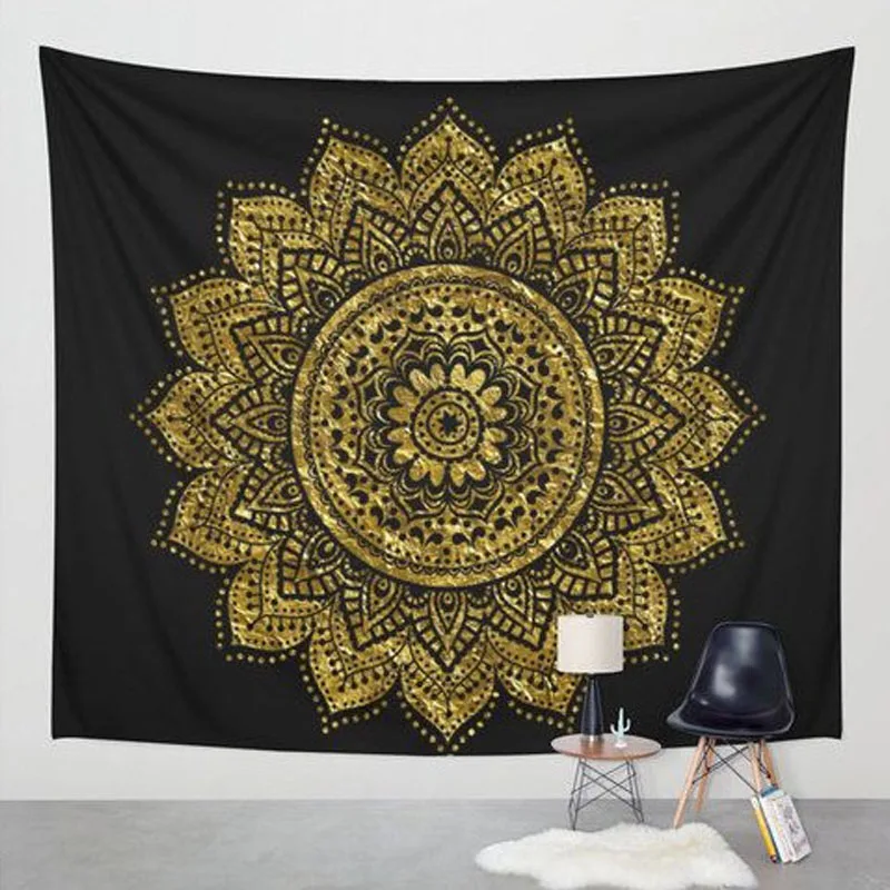 2019 новый квадратный гобелен Инь Ян Мандала настенный подвесной МАНДАЛА ГОБЕЛЕН