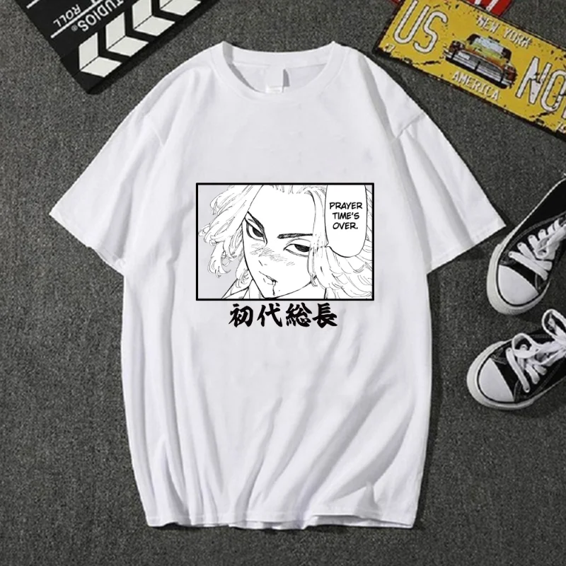 

2021 New Sommer Japanese Anime T Shirt Unisex Tokyo Avengers T-shirt Kurzarm Rundhals Mode Gedruckt Baumwolle Streetwear Tops