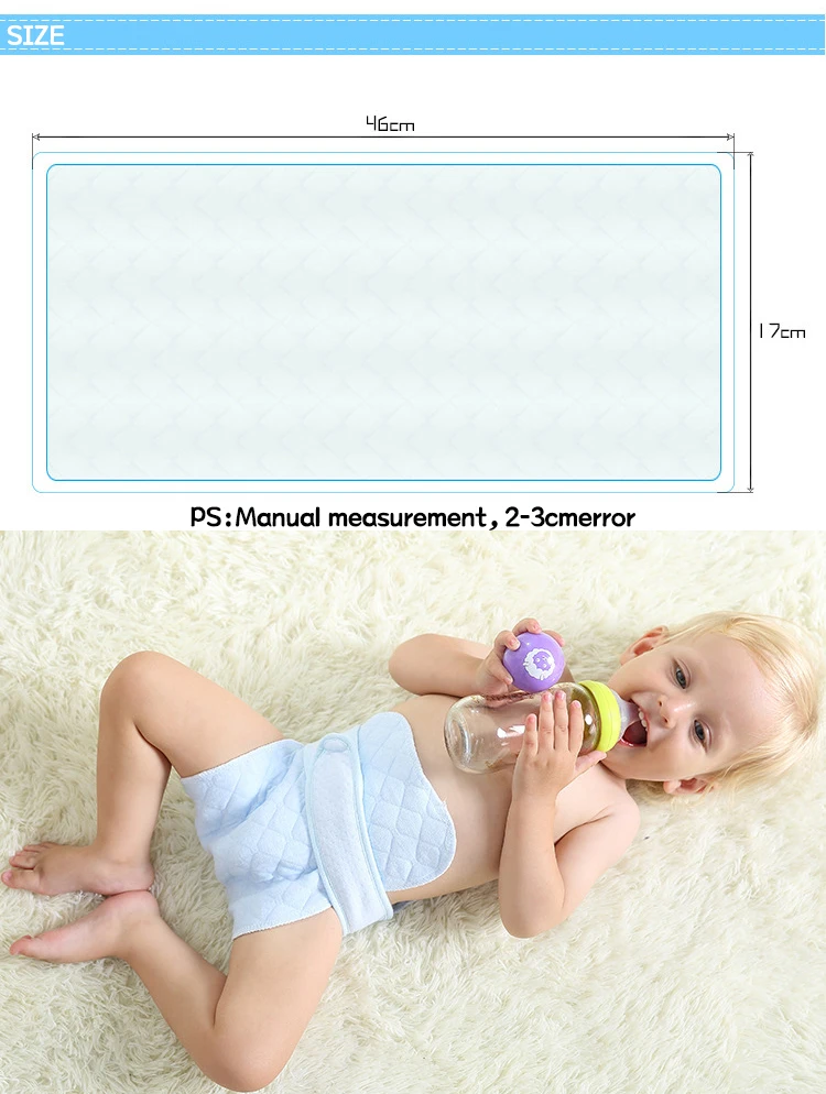 [usurpon] 5 pcs Cotton Insert Reusable Colored Baby Fitted Diaper Insert ECO Cotton Absorbent Newborn Diaper Insert