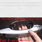 Дверная ручка автомобиля, прозрачная защитная внешняя наклейка для Ford explorer 5, focus 2, 3, ranger mk3, mk4, ecosport, fusion, mondeo, 8 шт.