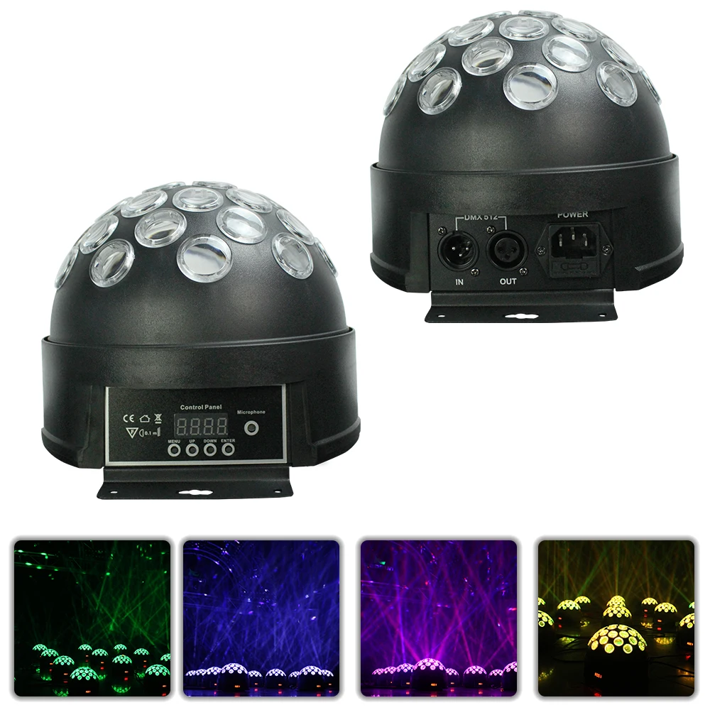 YUER Remote 15W RGBW 4IN1 Cree Lamp Beads Effect Light DMX512 7CH Voice Control For DJ Disco Stage Wedding Bar Dance Floor Club