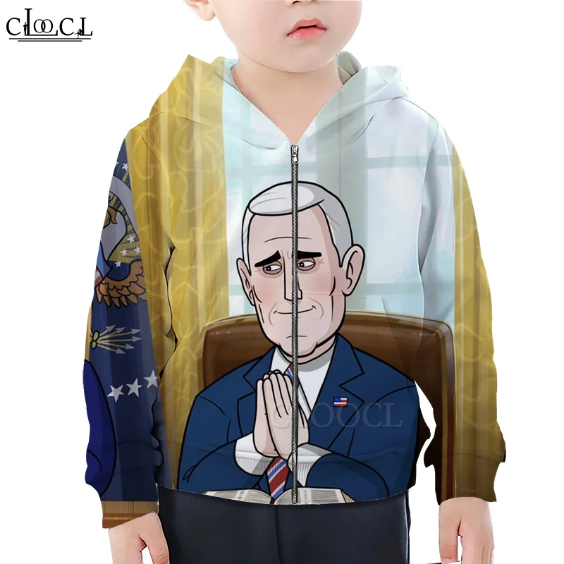 

CLOOCL Family Fitted 2021 United States Presidential Joe Biden 3D Print Zipper Hoodie Boy Girl Kids Hooded Harajuku Fashion Tops