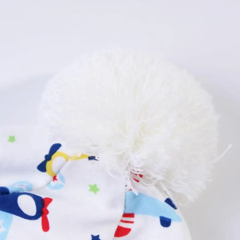 Милая хлопковая шапка с рисунком из мультфильма регулируемая эластичность