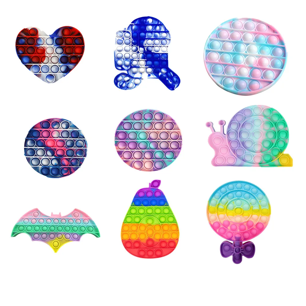 

Funny Lot SizeToy Fidget Toys Push Bubble School Bag Board Pendant Hot Sale Adult Pop Decompression Toy Children Anti-Stress
