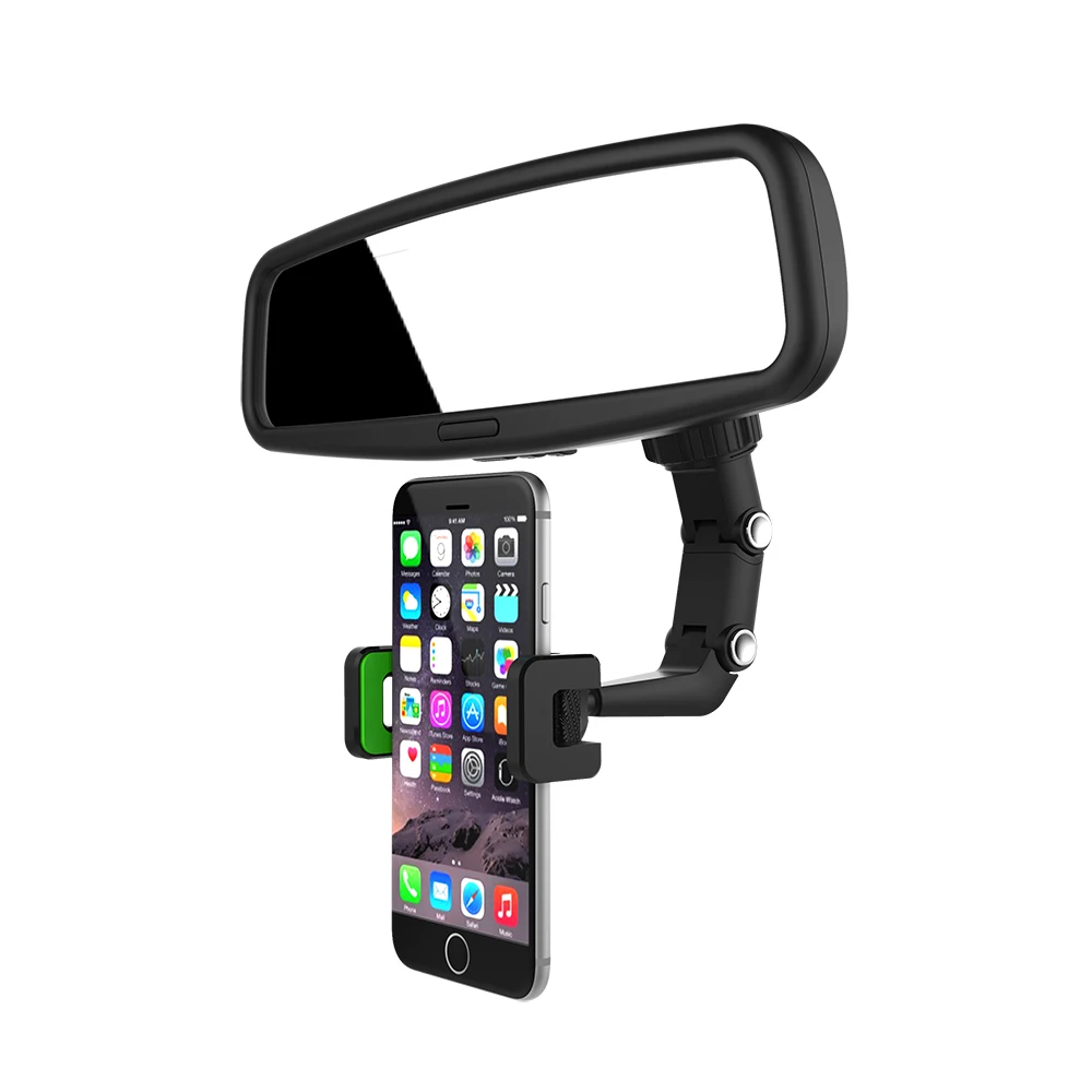 

360 Degree Rotate Universal Car Rearview Mirror Mount Suspension Stand Phone Holder for Smartphone GPS Navigator Phone Cradle