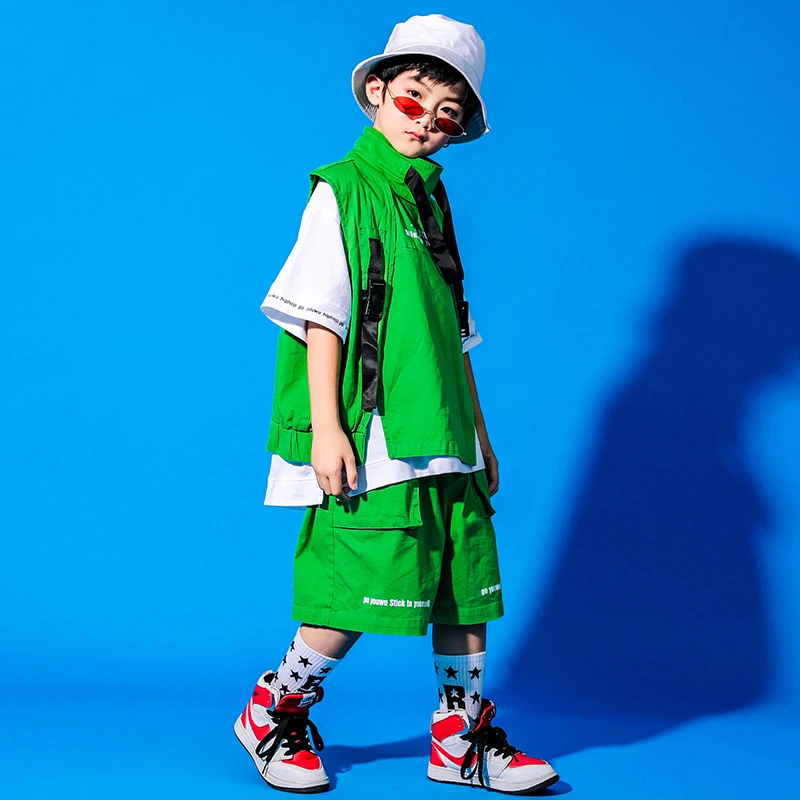 Танцевальные костюмы в стиле хип хоп для девочек Детская сценическая одежда