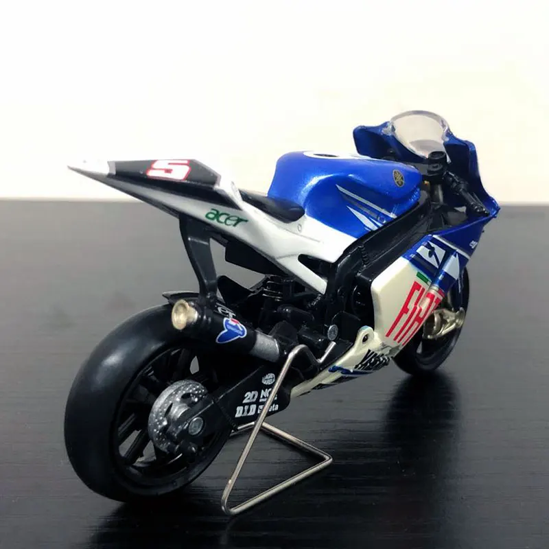 Newray 1/18 масштаб гоночный мотоцикл YAMAHA M1 #5 отлитый под давлением металлический
