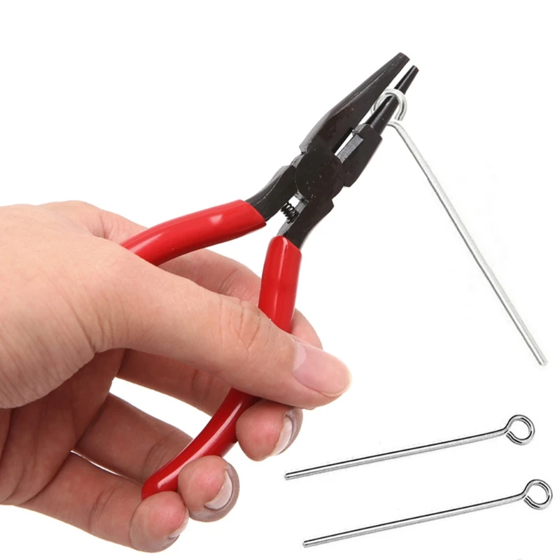 

Round Nose and Concave Wire Looper Pliers Cable Cutter Wire Looping Pliers Beading Jewelry Tool 12.5cm