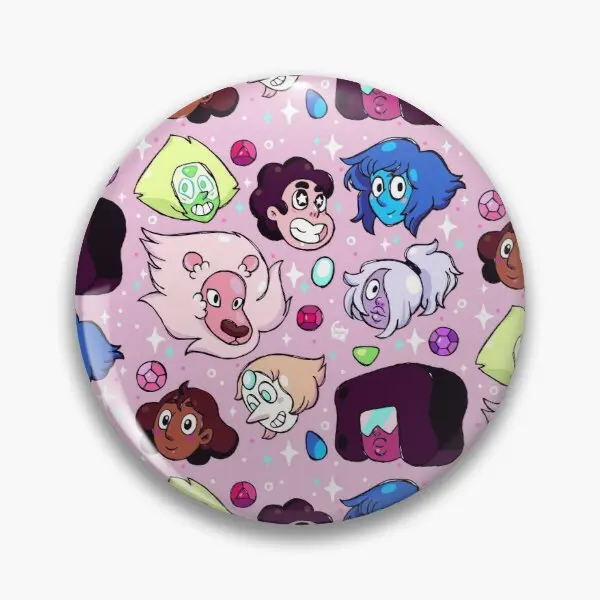 

Crystal Gem Friends Customizable Soft Button Pin Funny Decor Metal Gift Cute Creative Cartoon Collar Jewelry Fashion Women