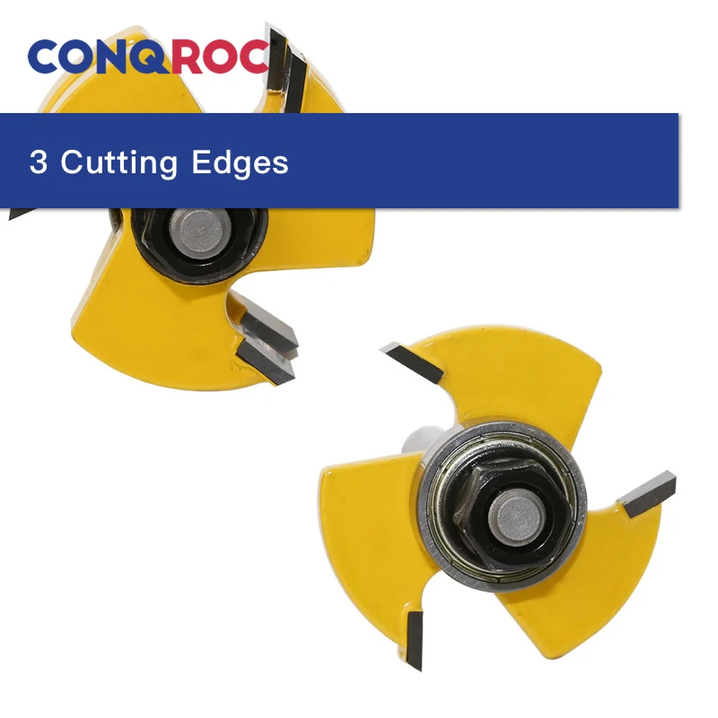 2 шт. 6 35 мм 1/4 &quotхвостовик 3 Зубья Регулируемый язычок паз маршрутизатор Набор бит