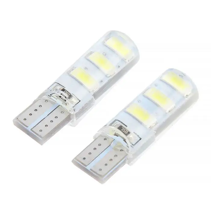 Автолампа светодиодная T10 W5W 12 В 3 Вт 6 SMD-5630 набор 2 шт | Лампы и освещение