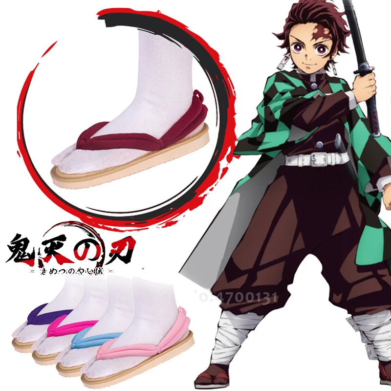 

Japanese Anime Kimetsu No Yaiba Geta Clogs Kamado Tanjirou Nezuko Cosplay Shoes Kochou Shinobu Sandal Agatsuma Zenitsu Flip Flop