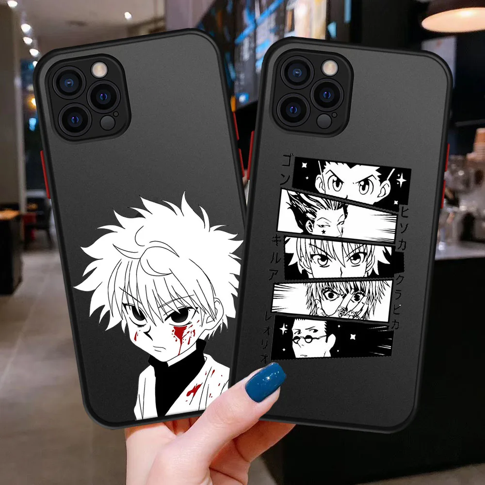 Матовый противоударный чехол для iPhone 12 11 Pro Max X XS XR 7 8 7Plus 8Plus 13 Hunter Killua Zoldyck - купить