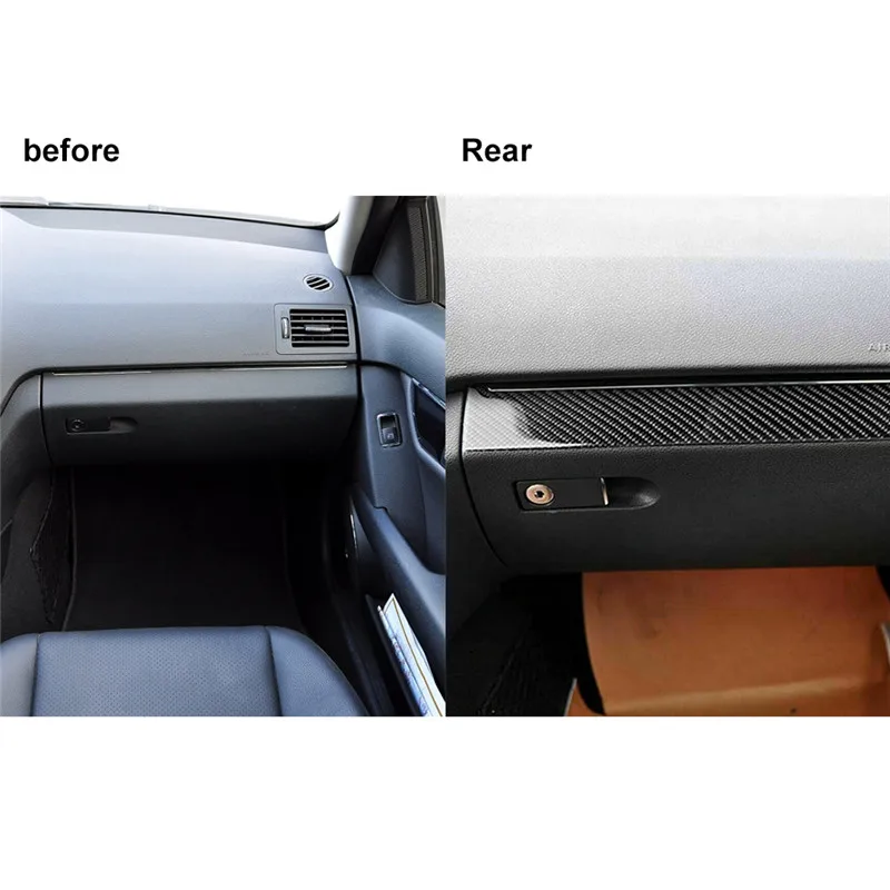 

Car Copilot Storage Panel Trim Strip For Mercedes Benz C W204 2007-2010 Carbon Fiber Sticker Styling Accessories