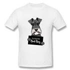 Хлопковые футболки CLOOCL, модные женские повседневные футболки с рисунком шнауцера, с 3D рисунком плохого мальчика, забавные хлопковые черные футболки