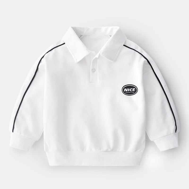 Новые весенние детские рубашки поло для детей хлопковые футболки с длинными