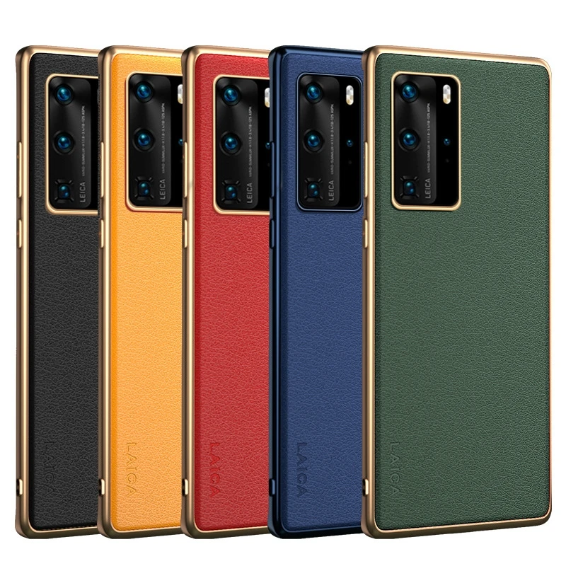 

Роскошный кожаный чехол для Huawei P40 Pro Mate 30 Pro, высококачественный защитный чехол для задней панели телефона в деловом стиле для Huawei P40