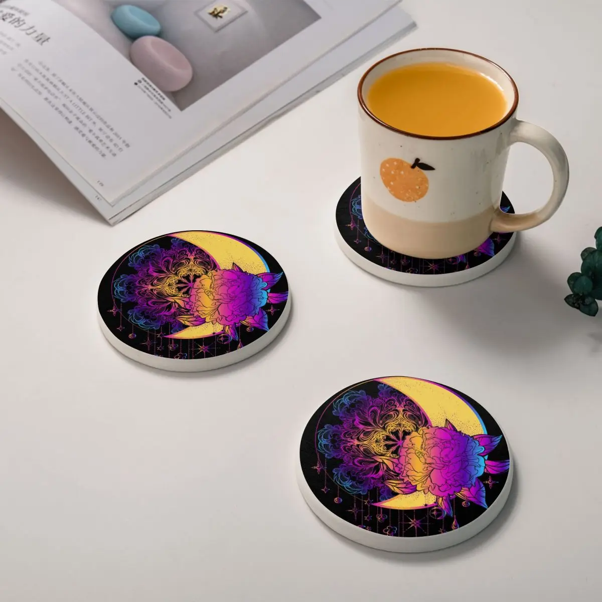 Чайная кофейная чашка Подставка под кружку этнический стиль бохо шикарный