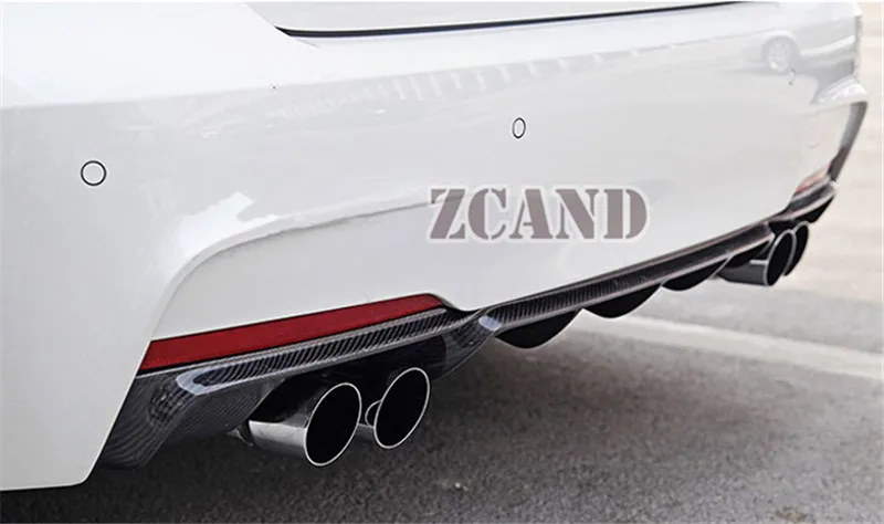 Задний диффузор из настоящего углеродного волокна P Style 4 трубки для BMW 3-Series F30