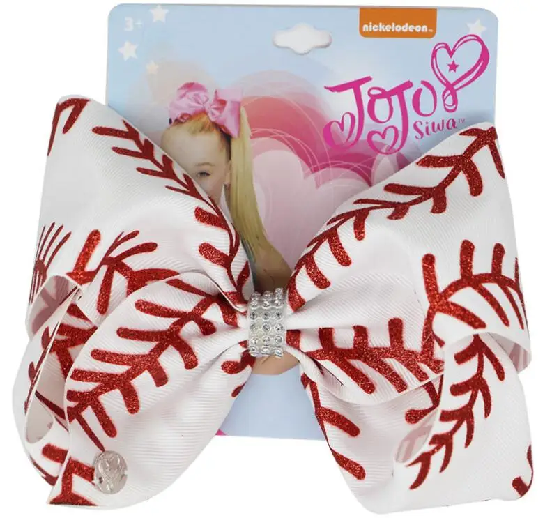 США Софтбол 7 дюймов держатель банта большой бант для волос девочек-подростков |