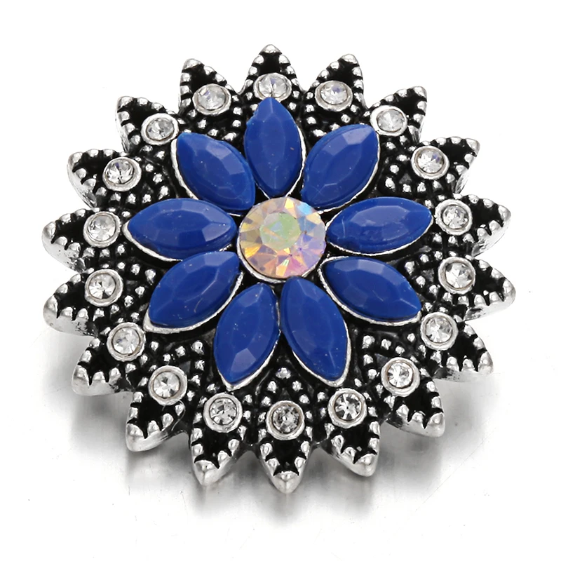 6 шт./лот новинка ювелирное изделие со стразами 18 мм смешанные синие кнопки