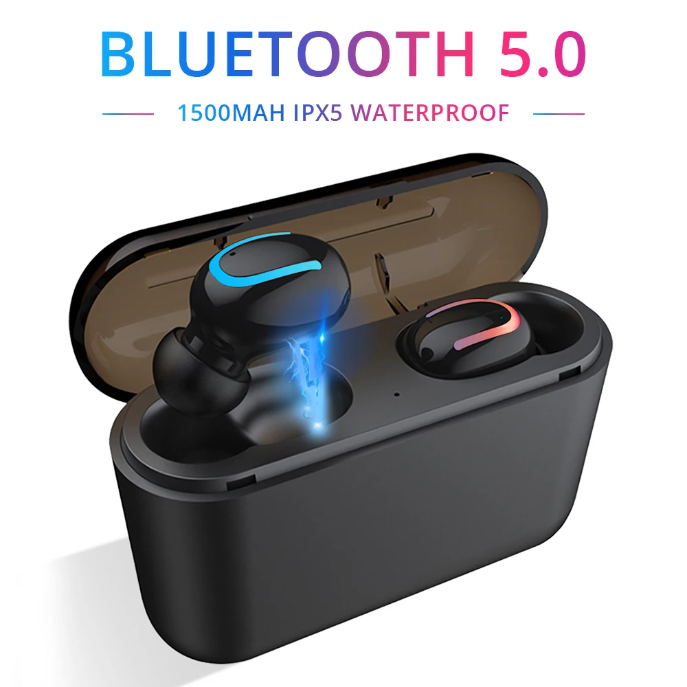 Беспроводные Bluetooth наушники Спортивные 5 0 TWS мини Q32 Водонепроницаемая