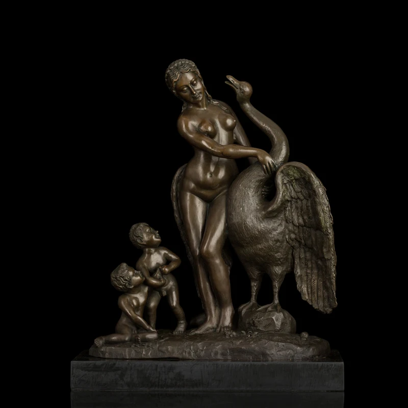 

ArtsHom DS-048 Classic Bronze Statue Western Nude Erogenous Woman and Kids statue Sculpture by Fernando botero for Home Decor