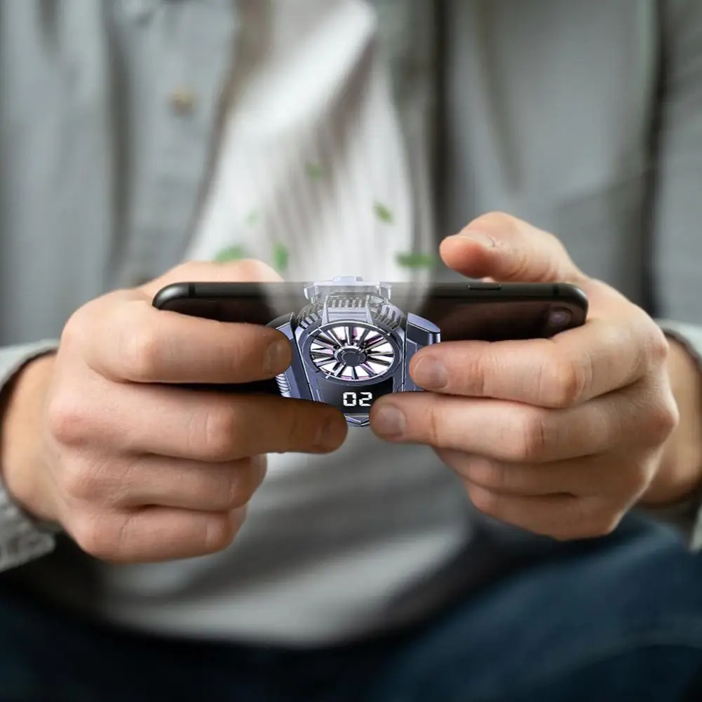 

tmddotda Universal Mobile Phone Cooler Game Cooling Fan Gamepad Holder Stand Radiator For iphone Huawei Suporte para Fan Gamepad