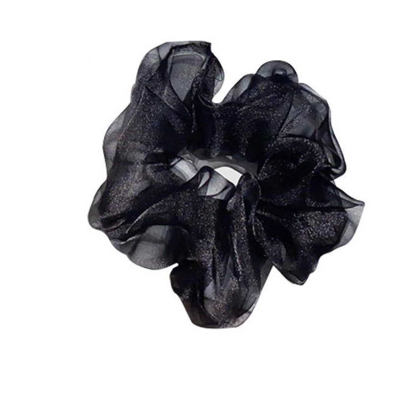 

Large Intestine Hair Ring Pearlescent Organza Head Rope Jewelry Accessories