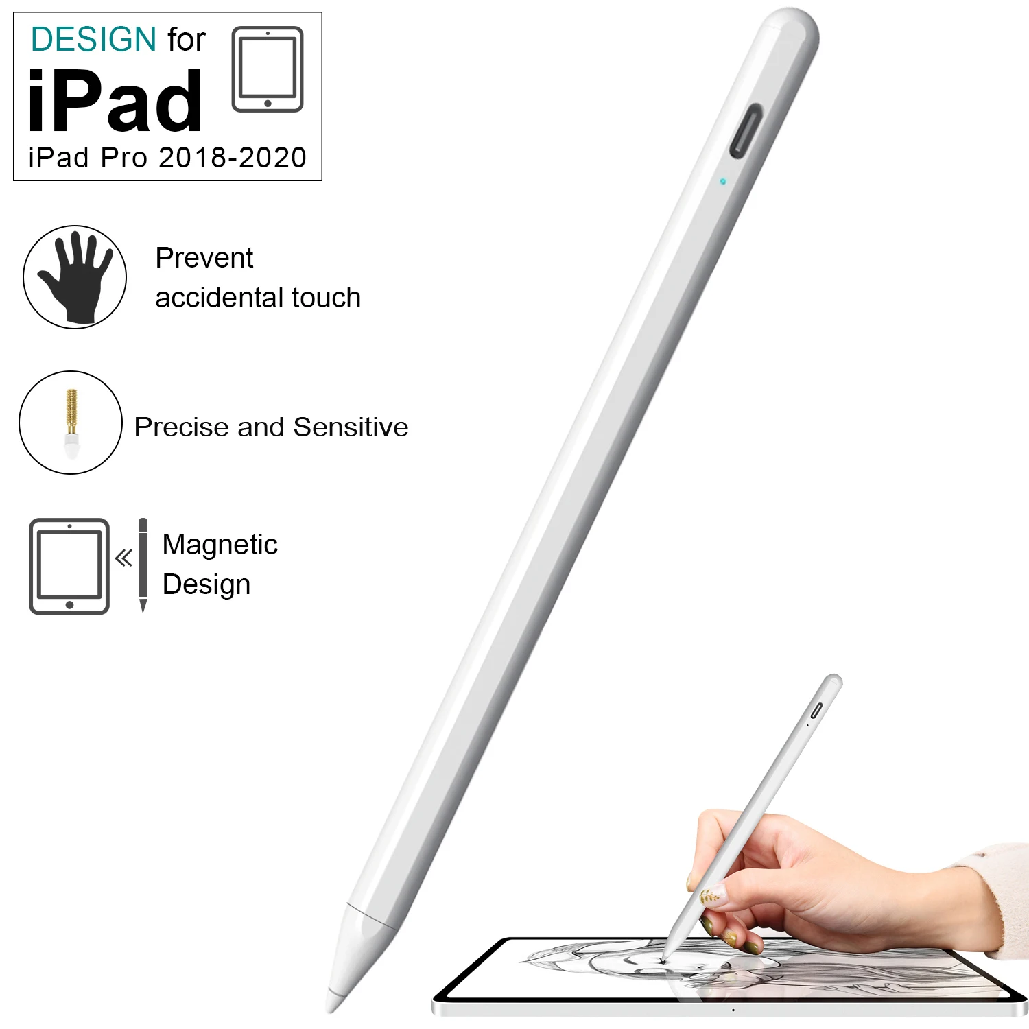 For Apple Pencil Ipad Pen 2 1 For Ipad Pro 11 12.9 2020 2019 Stylus Pen For Ipad AIR 3 MINI 5 6 7 10.5 10.2 7.9 Ipad Accessories