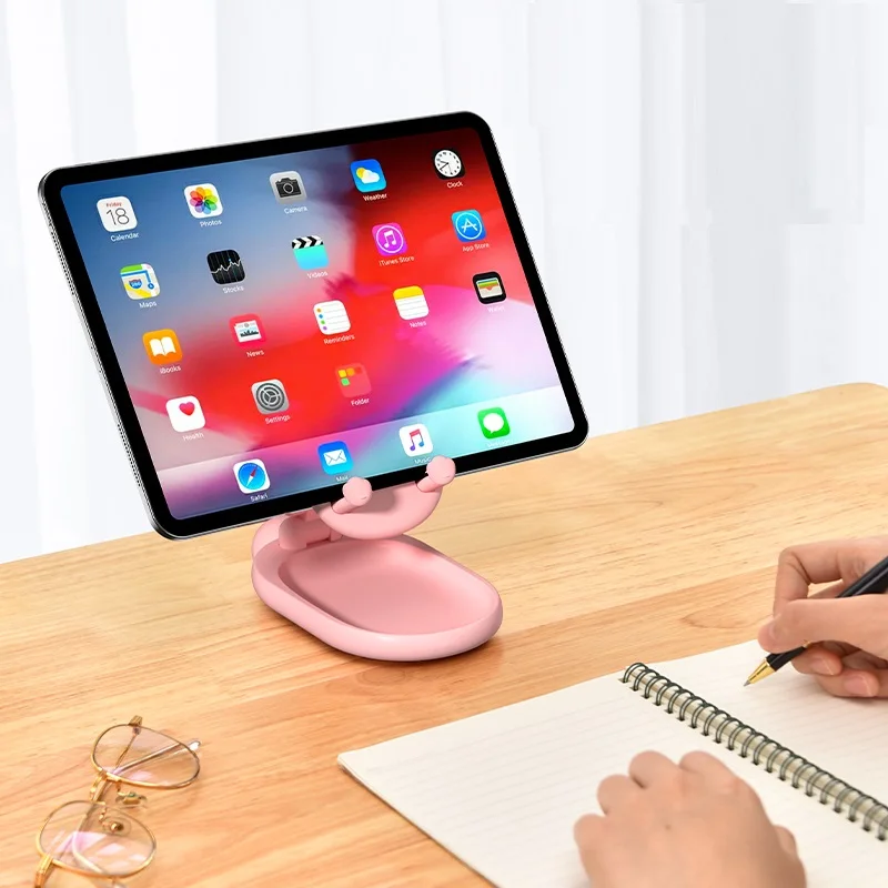 

Cute Desktop Tablet Holder Makeup Mirror Adjustable Cell Foldable Extend Support Desk Mobile Phone Holder Stand For iPhone iPad