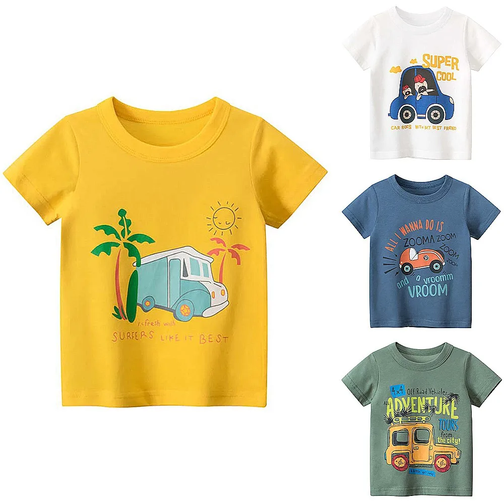 

Cotton Short Sleeve Children's T-shirt Boys Girls Fashion Cartoon