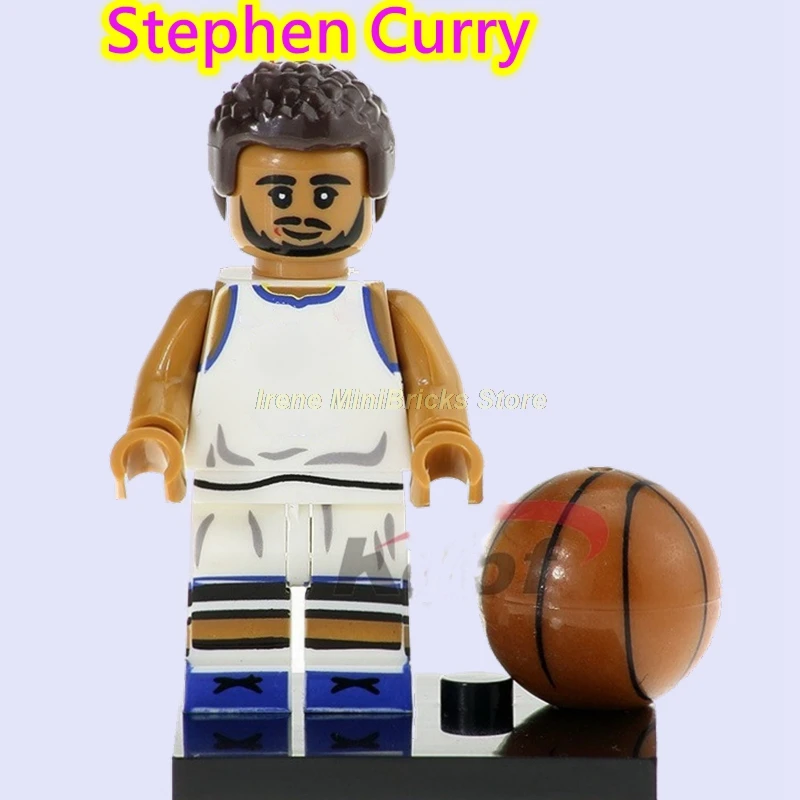 Stephen Curry Football Player Cristiano Ronaldo Neymar Beckham Kobe Bryant Messi Pogba Modric Labron James Toys For Children Building Blocks - Цвет: Stephen Curry