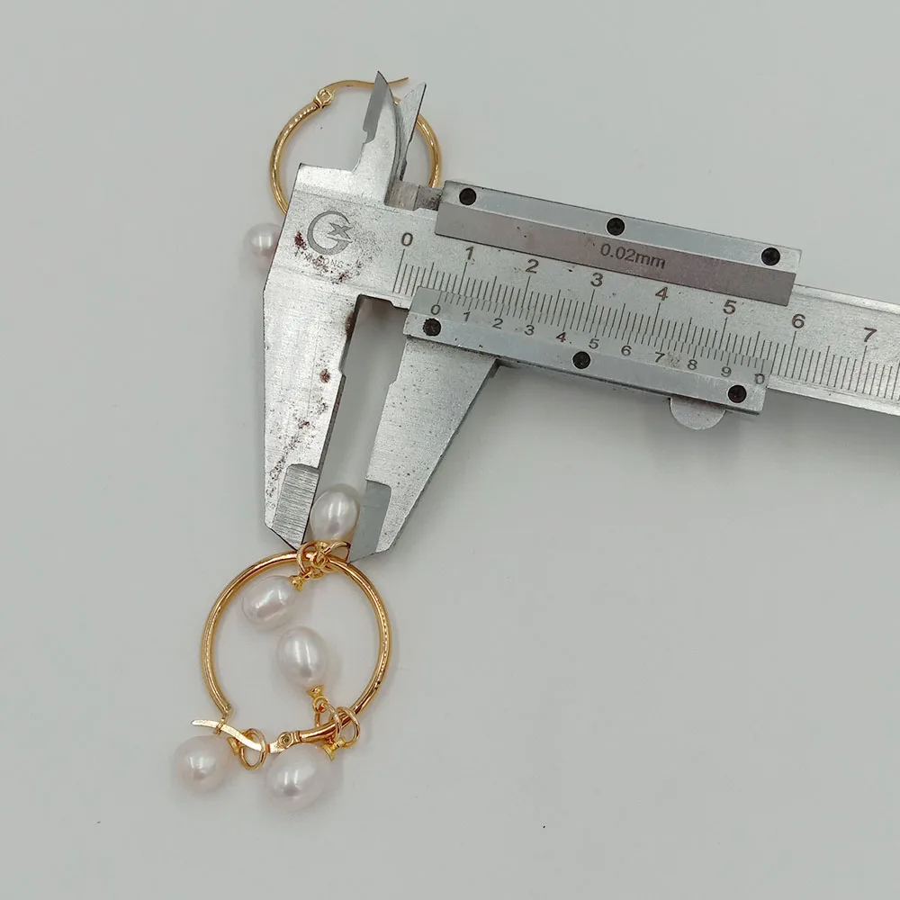 Серьги из нержавеющей стали с жемчугом 100% натуральный пресноводный жемчуг