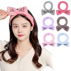 Милые буквы OMG коралловый бархатный обруч для мытья лица женский обруч для волос с бабочкой обруч для мытья лица макияж спортивные головные уборы