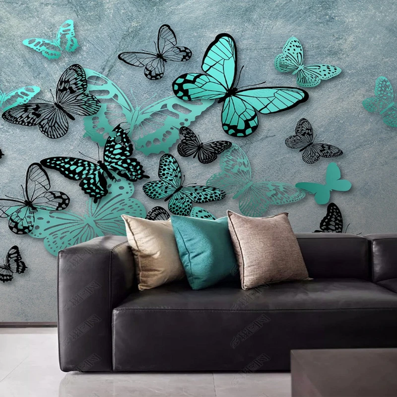 

Custom Wallpapershd Hand-painted Mural 3d Stereo Butterfly Nostalgic Wallpaper For Living Room Wall