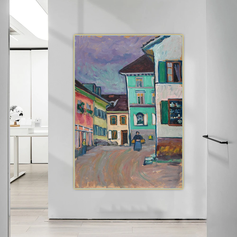 Citon Wassily Kandinsky 》 Murnau верхняя часть кровавой дороги фон для украшения стен
