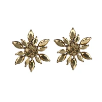 bettyue new fashion rhinestone crystal gold stars stud earring cute winter snowflake earrings jewelry for women