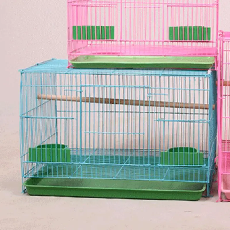 For Small Birds And Canaries Rekord Equipped With Bird Standing Stick And 2 Semicircular Feeders