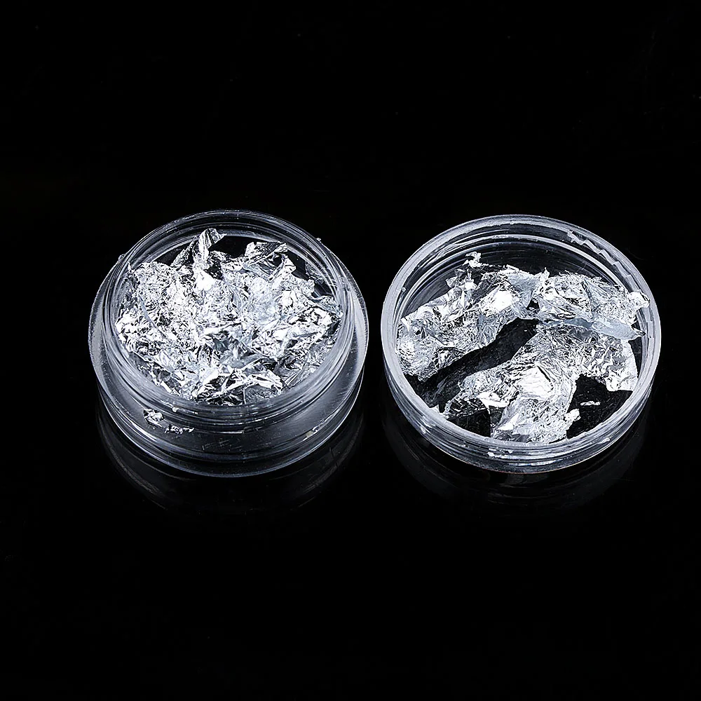 1 коробка Золотая зеркальная алюминиевая фольга бумажная наклейка для ногтевого