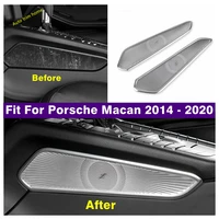 car accessories interior central control stereo speaker audio sound loudspeaker panel cover trim for porsche macan 2014 2020