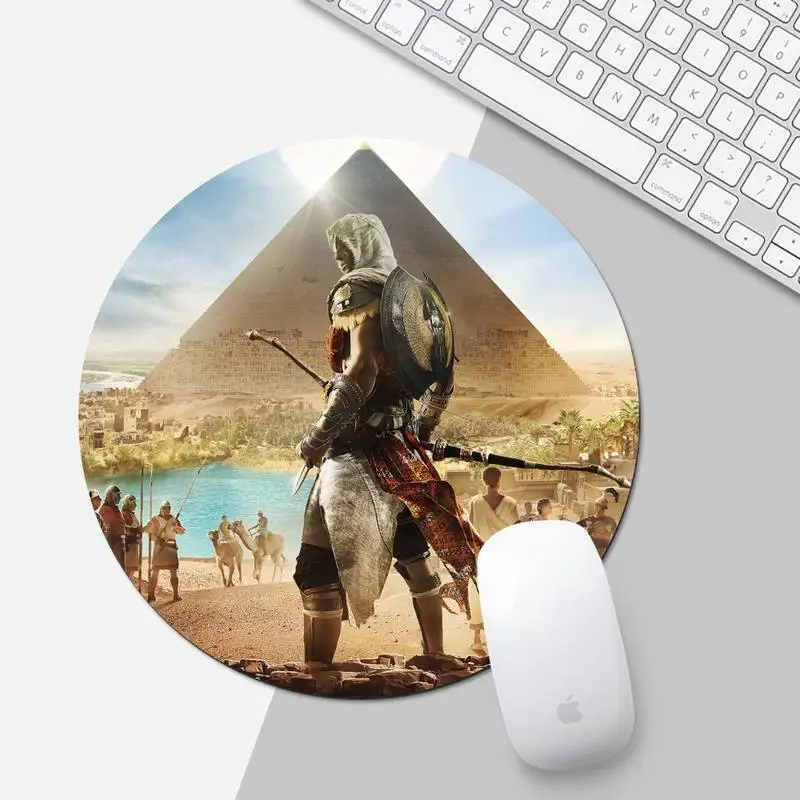 

Assassin's Creed Crest Office Mice Gamer Soft Mouse Pad Game Office Work Round Mouse Mat pad XL Non-slip Laptop Cushion mousepad