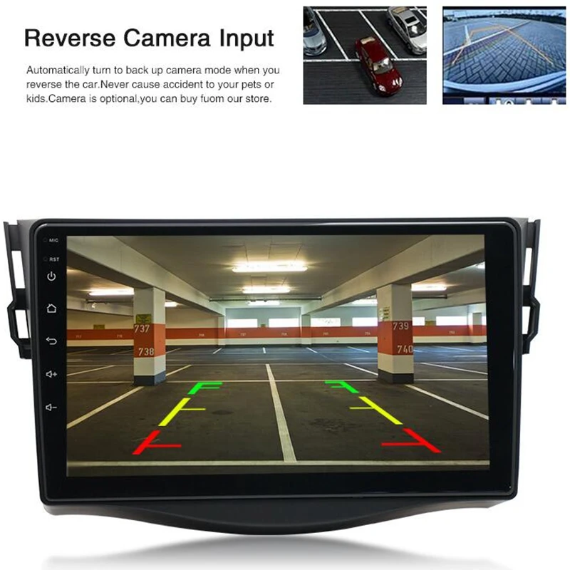 Android 8 1 9 дюймов 2Din автомобильный GPS Navi Радио для 2007-2013 Toyota RAV4 мультимедийный плеер