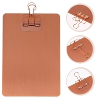 1pc stainless steel clipboard file clip hardboard paper holder office supplies