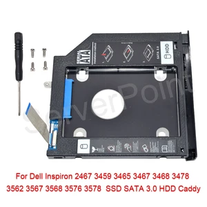 NEW 2.5  Hard Drive SSD SATA 3.0 HDD Caddy Cover Tray For Dell Inspiron 2467 3459 3465 3467 3468 3478 3562 3567 3568 3576 3578