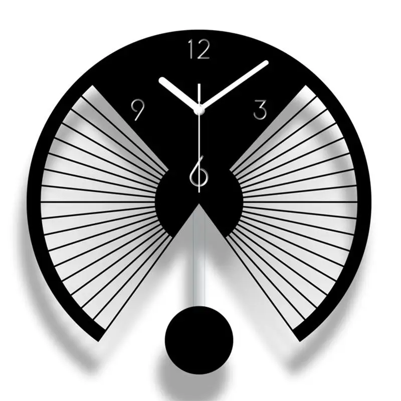 1 шт. настенные часы в японском стиле с подвеской форме веера перфорацией