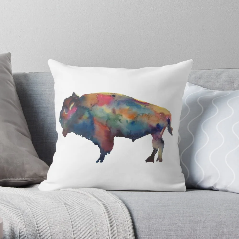 

Buffalo, NY Watercolor Throw Pillow Cushion Cover Polyester throw pillows case on sofa home living room car seat decor 45x45cm