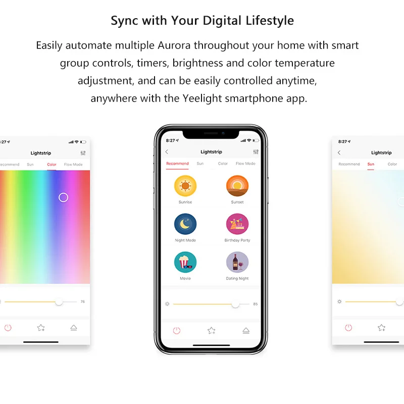 Светодиодная лента Yeelight Aurora 2 м RGB 110 В 220 Wi Fi|Светодиодные ленты| |