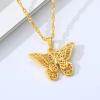 butterfly necklace fashion necklaces for women stain steel chain necklace butterfly jewelry bff